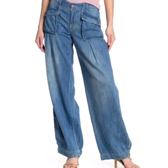 We The Free Denim - We the Free Blue Wide-Leg Jeans 30